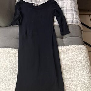 Chic Long Sleeve Black Dress